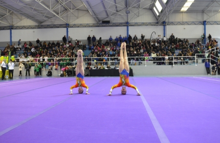 El Club Balans organizó una exhibición de gimnasia acrobática en marzo pasado en el pabellón de Albolote 