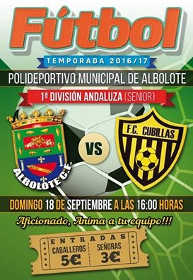 Cartel del encuentro promocional del derbi alboloteño 