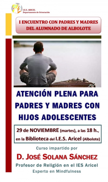 Cartel anunciador de la charla. 