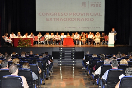 Intervención de Teresa Jiménez al inicio del congreso provincial de Albolote