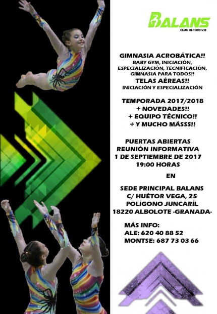 Cartel anunciador de la jornada de puertas abiertas del Club Balans