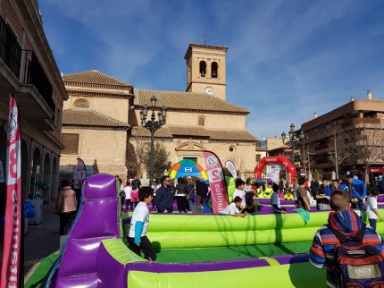 Instalaciones ubicadas en la Plaza de España para disputar el campeonato 