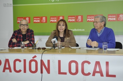 Rueda de prensa del partido socialista en Albolote  