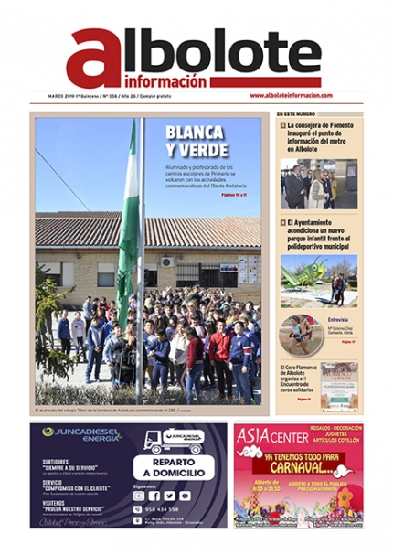 Portada del nuevo periódico Albolote Información