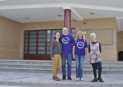 Miembros de la candidatura de Podemos en la casa de la juventud