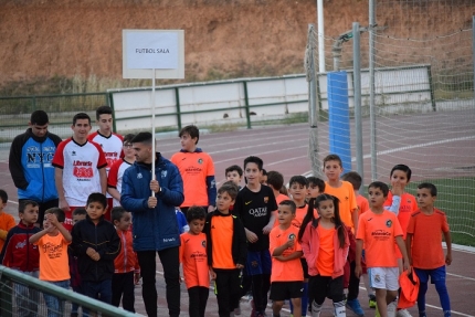 Alumnos de fútbol sala en la Gala del Deporte 