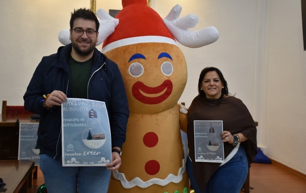 Los concejales de Deportes, Juanjo Martínez, y Fiestas, Ingrid Pérez, presentaron la programación de Navidad 